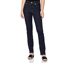 7 For All Mankind Women's straight jeans, darkblue, : Amazon